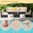 Quadreka 6 Pieces Outdoor Couch Set Furniture with Coffee Table-28093901