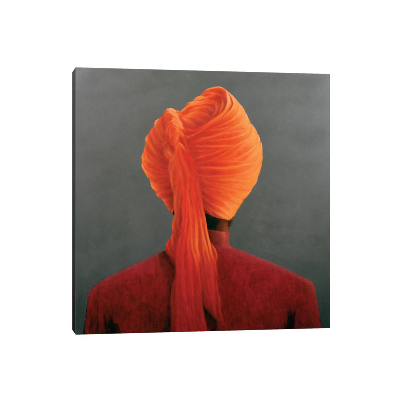 Orange Turban by Lincoln Seligman - Wrapped Canvas Print, 30.48 cm H x 30.48 cm W