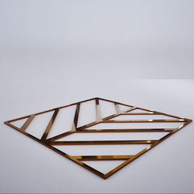 Petits panneaux muraux décoratifs en acrylique Genoa, petit, l 11 3/8 po x H 11 3/8 po x T 1/8 po, miroir bronze