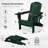 Wolak High Density Polyethylene Folding Adirondack Chair With Double Cup Holder-357394297