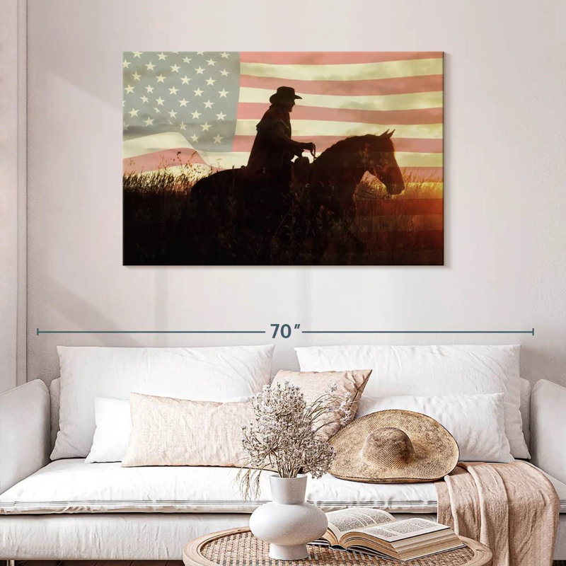 Drapeau des États-Unis Lelar Cowboy, H 30 po x l 45 po