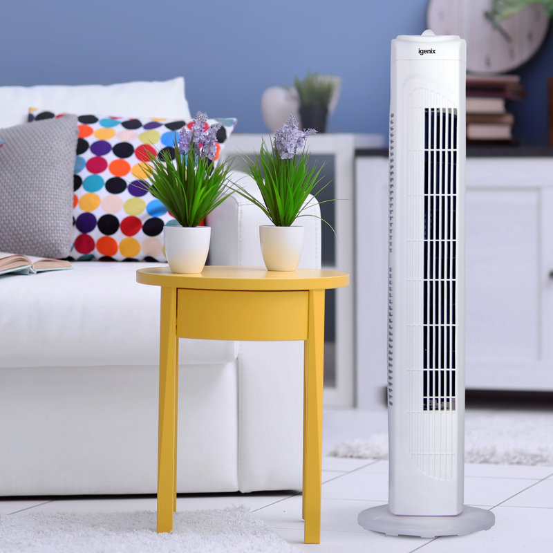 Igenix 29 Inch Tower Fan White, White