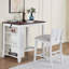 Table de salle à manger 3 pièces à petit comptoir avec tablettes et 2 chaises-1741507538-1741507537