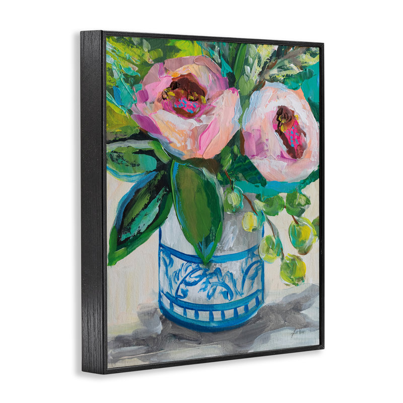 Estampe numérique du bouquet de roses de Charlotte, conception de Jeanette Vertentes, H 14 po x l 11 po