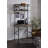 Rustic Oak And Black 2-Shelf Writing Desk