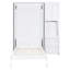 Lit escamotable mural simple avec bibliothèque, armoire supérieure, bureau extensible et rangement latéral-1926789213