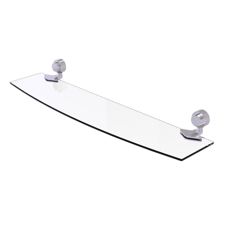 Venus Bracket Shelf, Satin Chrome, 24" W x 5" L