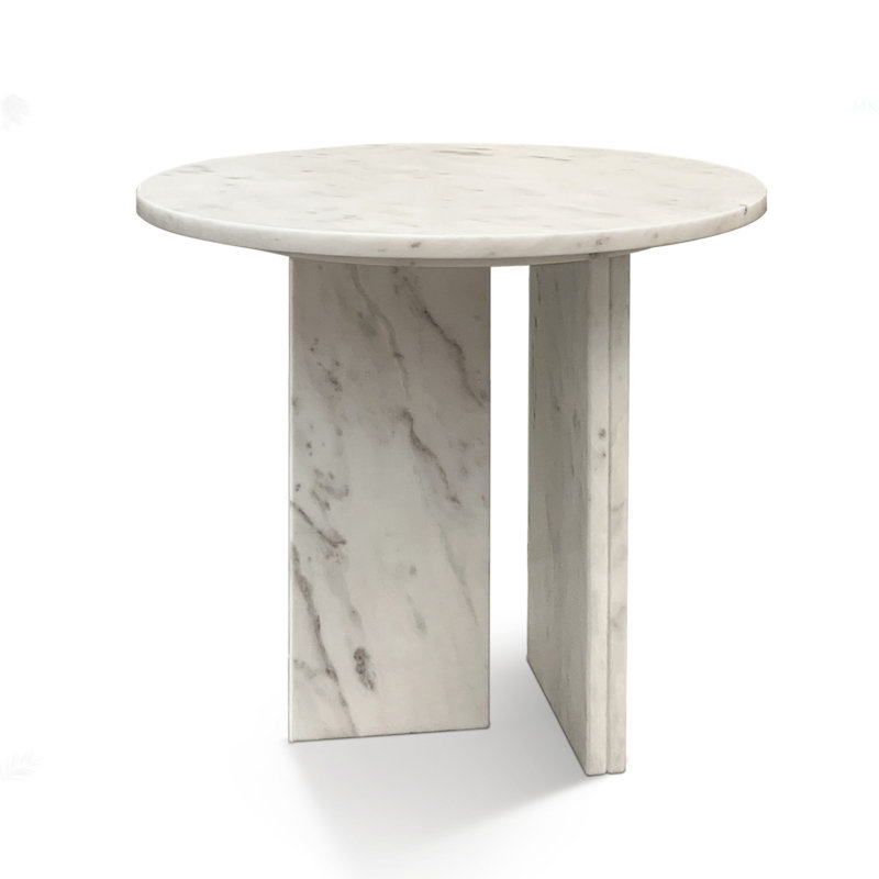 Table basse en marbre naturel blanc, petite table, table de salon, pierre naturelle, Blanc