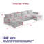 Ensemble de canapé en U surdimensionné à assise profonde-302475918-302475916-302475904
