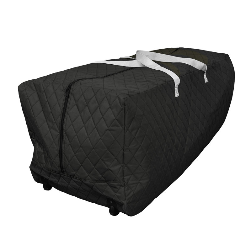 Jumbo Quilted Rolling Storage Bag - Black, Black