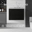 Meuble-lavabo suspendu de 61 cm avec lavabo, tiroir à fermeture amortie, comptoir et dosseret en marbre synthétique blanc granité de 5 cm, contreplaqué