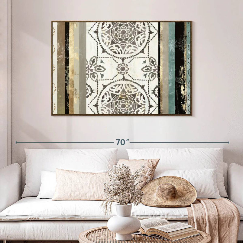 Modernized I, 46" X 31", Floating Frame Walnut