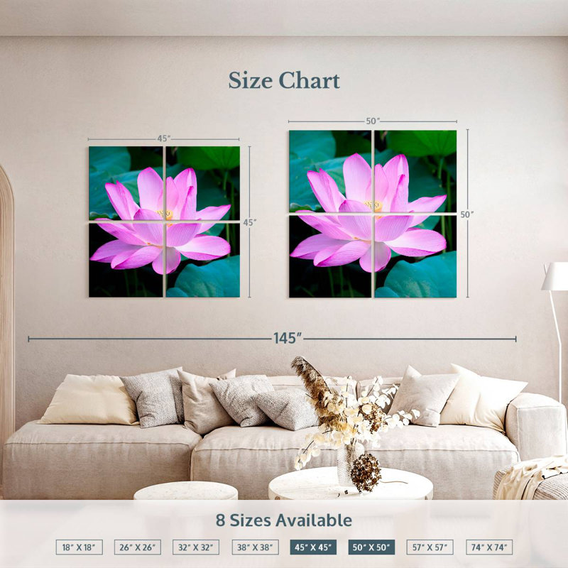 Harnek Lotus Blossom, 45" H x 45" W