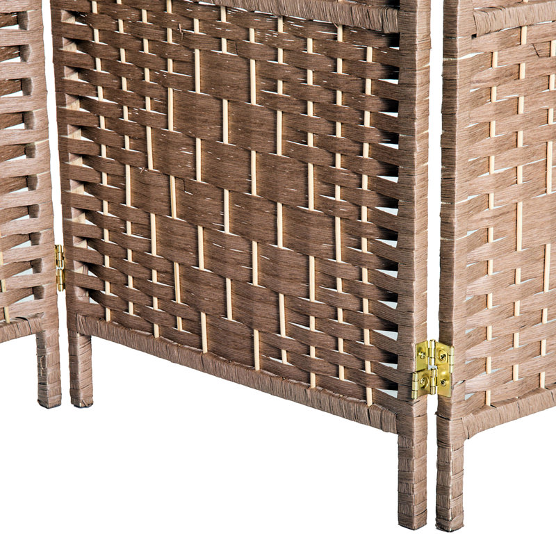 Paravent de 6 pi de hauteur avec écran d'intimité. Tissage artistique pour une intimité élégante. 3 panneaux et charnières pratiques. Paravent portable. Avec ajoute de l'élégance.