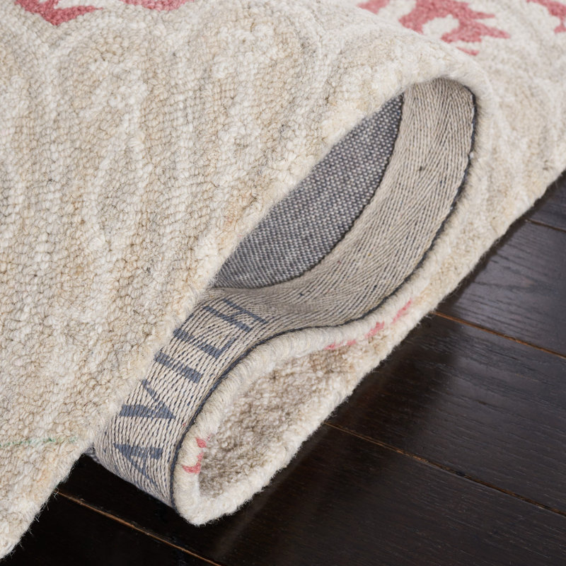 Hippocrates Hand Tufted Wool And Cotton With Latex Ikat Rug, Rectangle 8' x 10'
