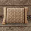 Ensemble de couvre-lit réversible 5 pièces en jacquard brun / doré-122118664-122118661