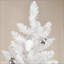 Sapin de Noël artificiel non éclairé 6 pi avec branches réalistes et base en acier, rose et blanc