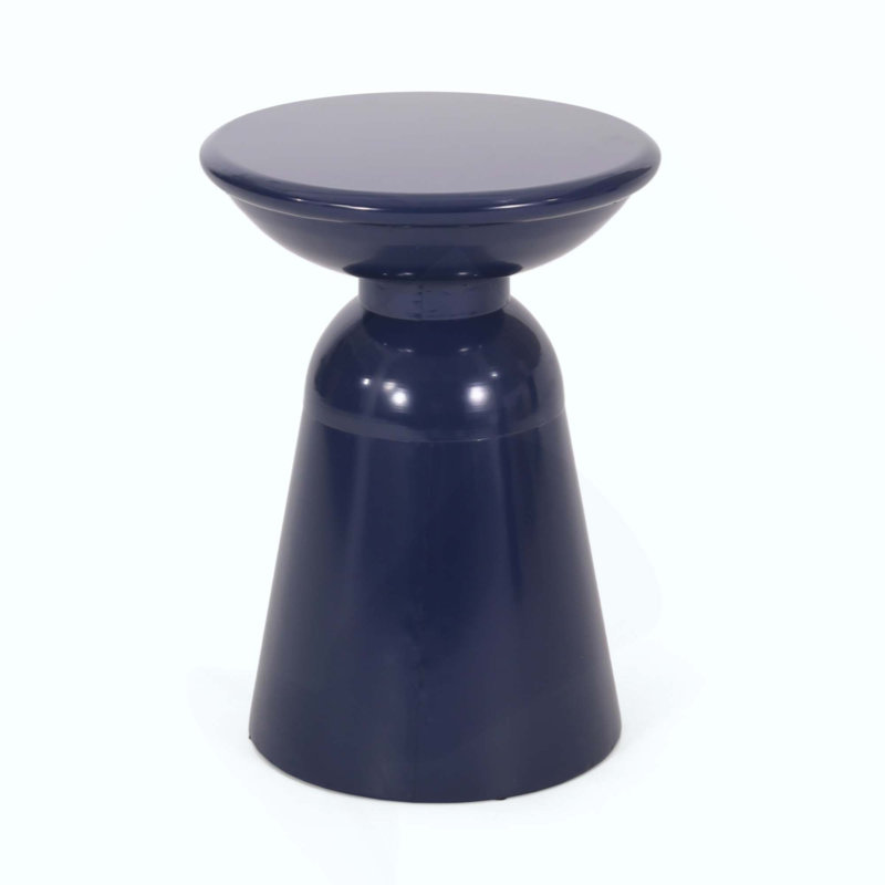 Outdoor Metal End Table -Large, Blue