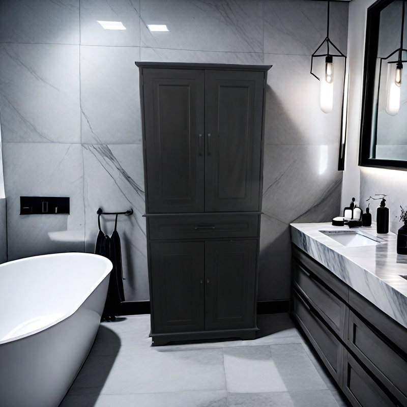 Bathroom Cabinet, Black