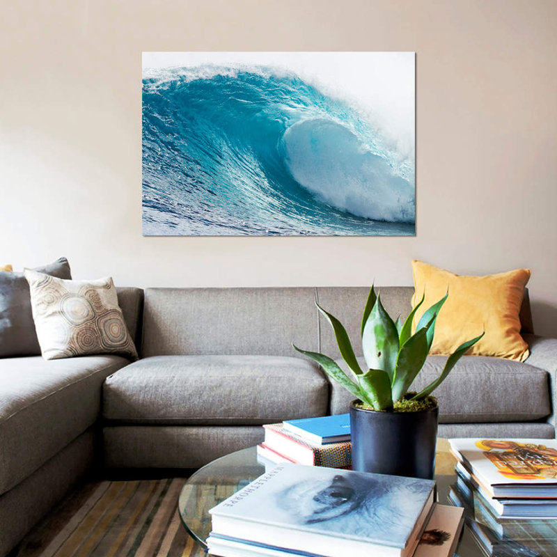 Plunging Waves I, Sout Pacific Ocean, Tahiti, French Polynesia 1 Piece Wall Art on Canvas, Wrapped Canvas