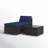 Mcgahan Wicker Outdoor Armless Lounge Chair with Ottoman