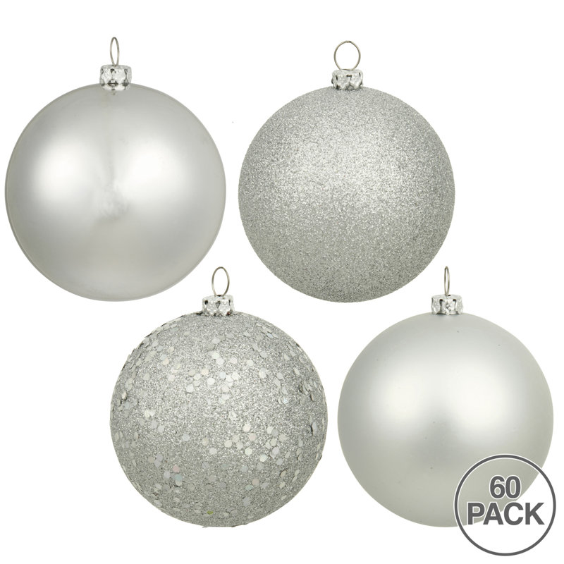 Ornement boule de Noël 2,4 po, Argent
