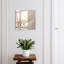 Key box, Opens to the left, 30x30x5, White, Subtle sand lines and harmonious composition, 