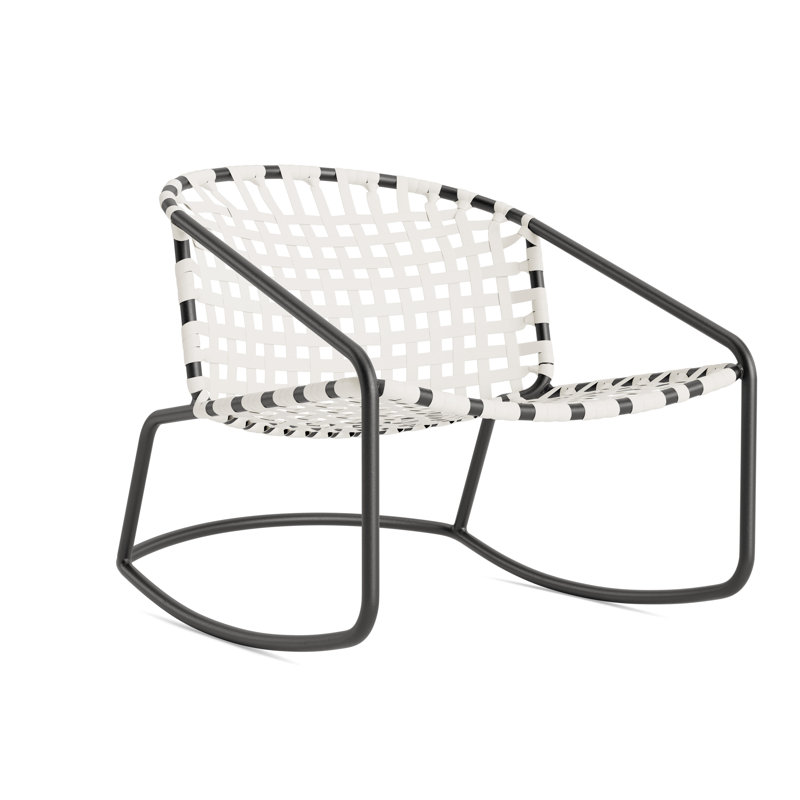 Kantan Outdoor Lounge Chair, Textured Pewter/White Lite