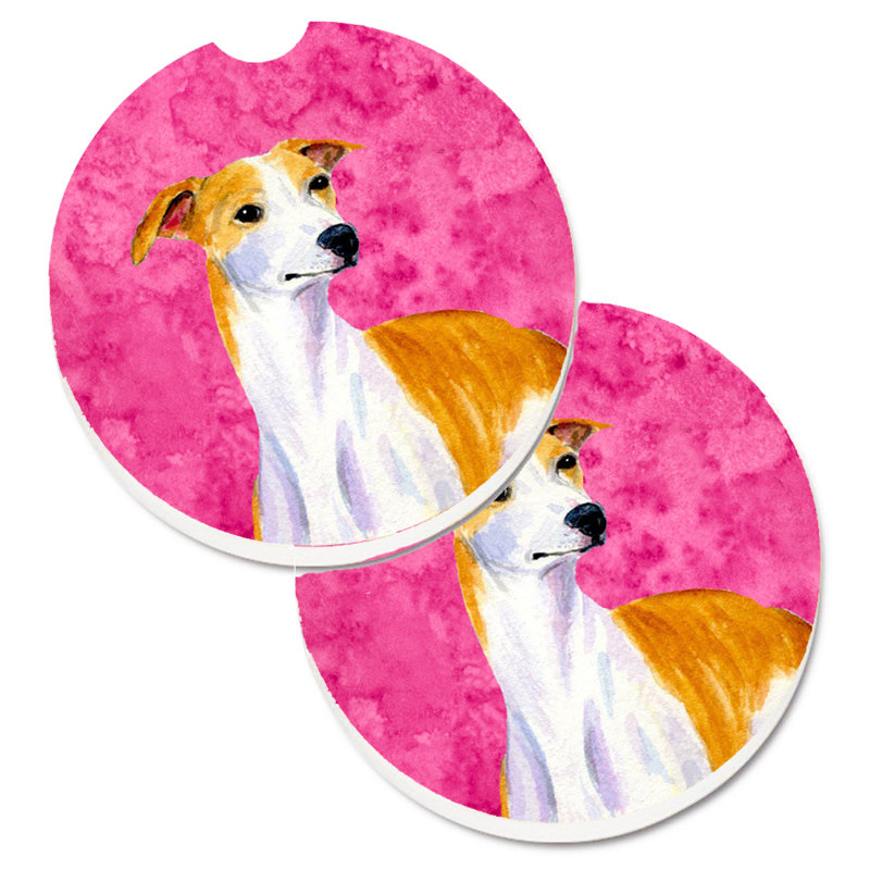 Sous-verre barbu collie voiture, Lévrier Whippet