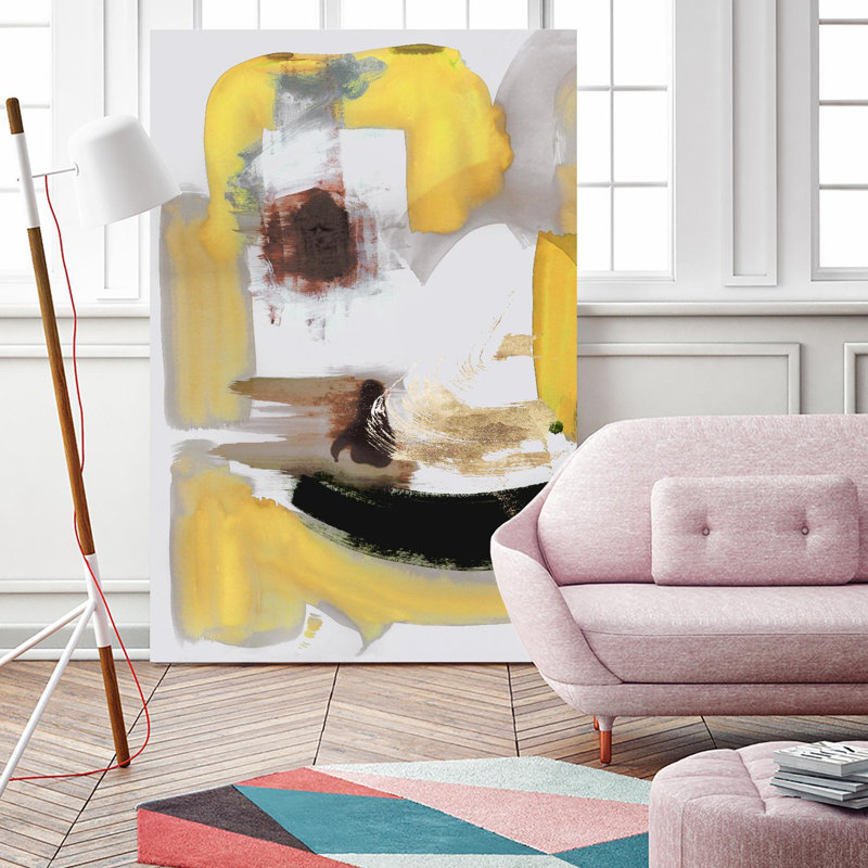 Reproduction d'art sur toile géante, "Lines Textes In Early Spring Ii", 84 po x 54 po, H 72 po x l 48 po x P 1,5 po