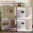 Functional Mirror Shoe Cabinet with Six Flip Drawers, Shoe Rack Organizer for Ample Storage, Four Metal Legs and Hand-Touch Flip-Out Door