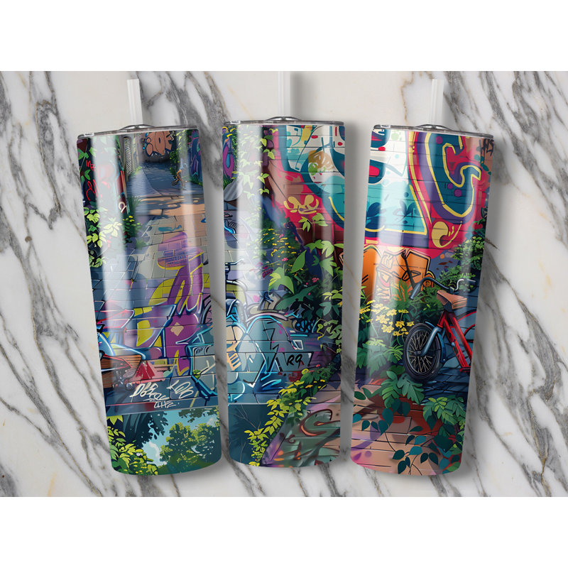 Choose Handmade Tumblers 591ml Vacuum Insulated Stainless Steel (18/8) Travel Tumbler with Straw