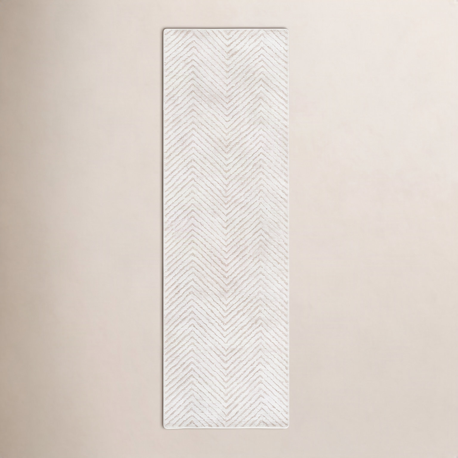 Hand-Tufted Wool Chevron Rug, Runner 2'3" x 8'