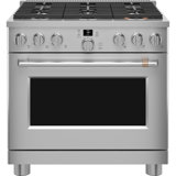 36" 6.2 cu. ft. Smart Slide-In Gas with Convection Oven
