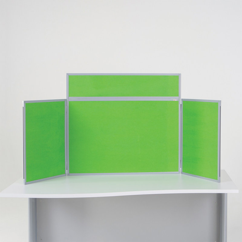 Free-Standing Reversible Bulletin Board 80cm H x 180cm W, Apple Green
