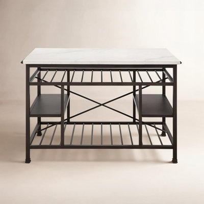 Hodder Marble Top Kitchen Island