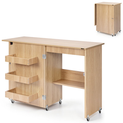 Table de couture pliante avec rangement