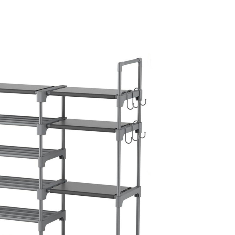 32 Pair Shoe Rack, Gray