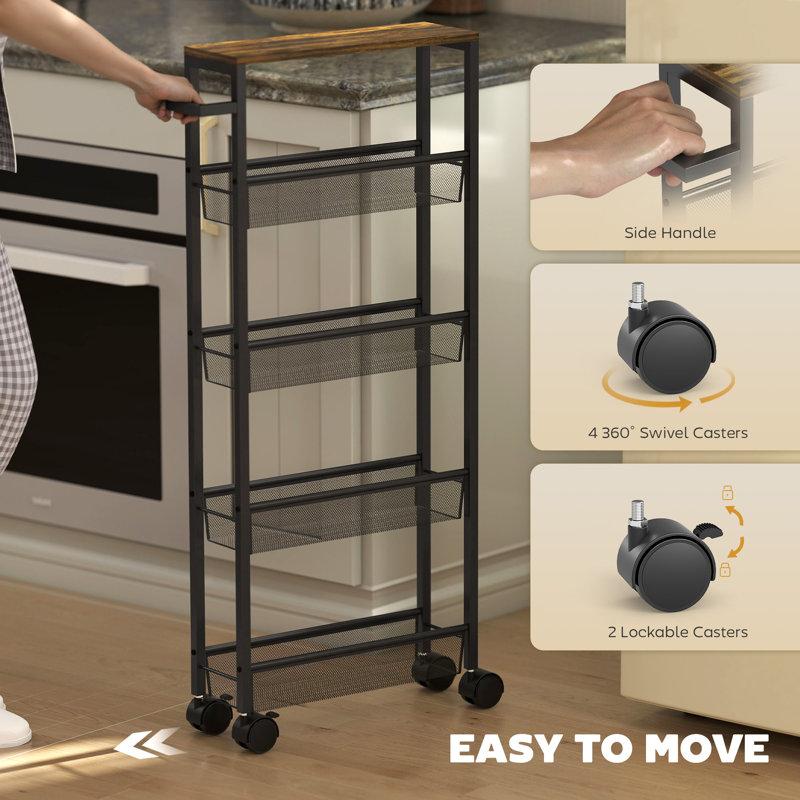 47 cm W Kitchen Cart with Top