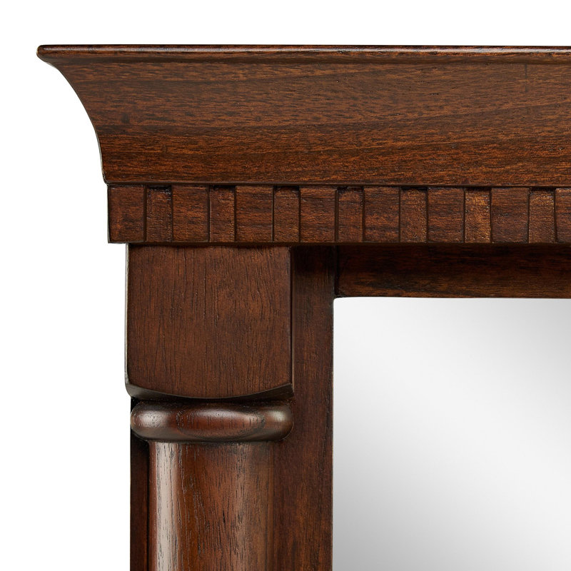 Claudia Modern Rectangular Framed Bathroom Wall Mirror, 33" x 24", Antique Coffee