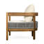 Duo de fauteuils club d'extérieur - Bois et eau - Housses de coussin pour plus de confort 2 pièces avec détails de corde de style moderne Mid-Century