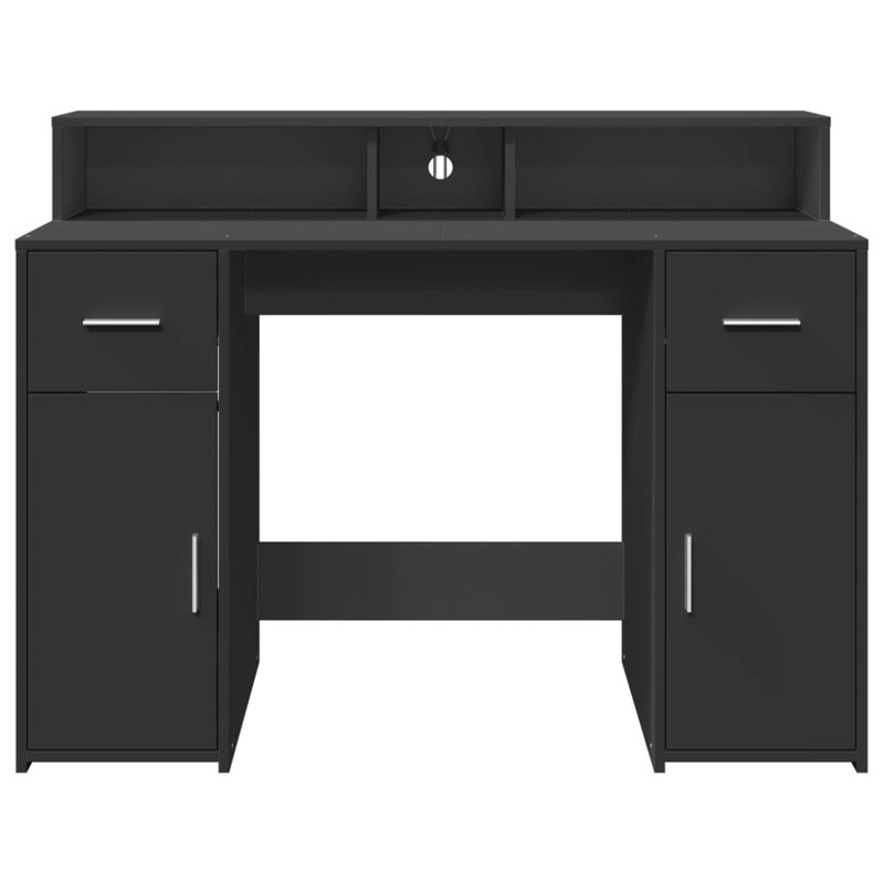 Computer Desk, Black, 91cm H x 120cm W x 55cm D