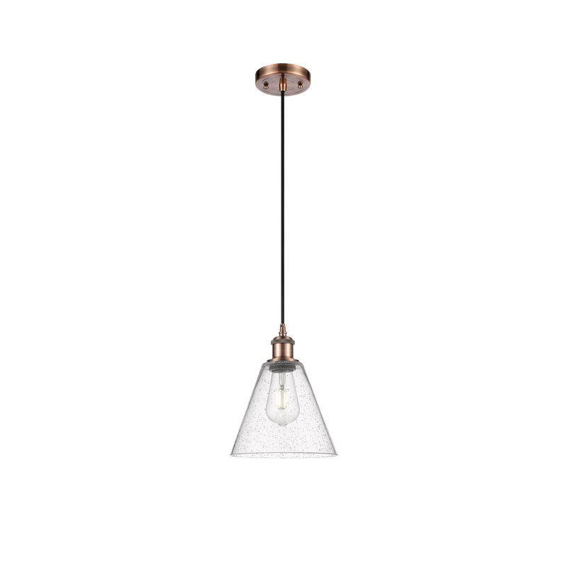 Hachi 1 - Light Single Pendant, Antique Copper, 11.75" H x 8" W x 8" D, No Bulb Included