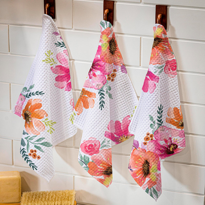 Pastels of Nature Quick Dry Dish Cloth, Set of 3