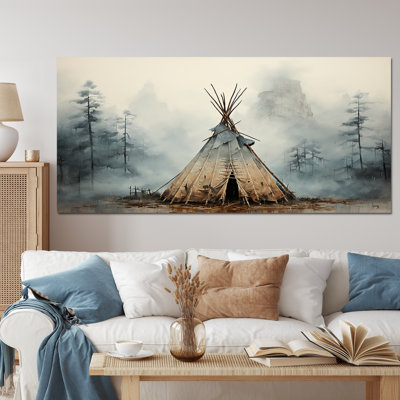 Tente de jeu gris natif. «Whispers Of Spirit», reproduction d'art sur toile encadrée