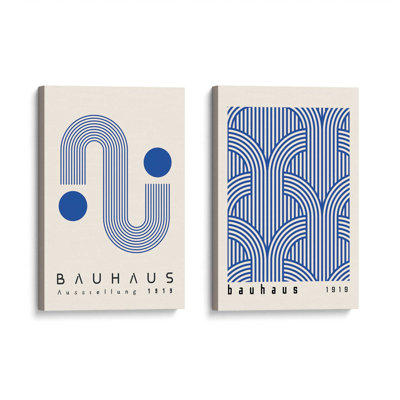 Blue Bauhaus Duo Set of 2