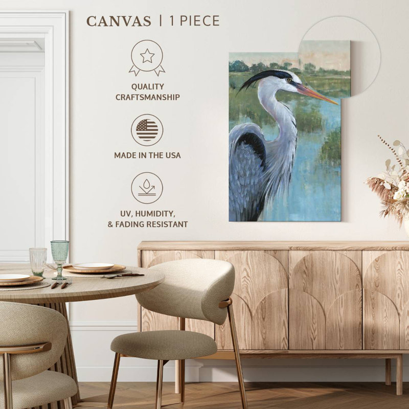 Brampt Blue Heron Portrait II, 48" H x 32" W