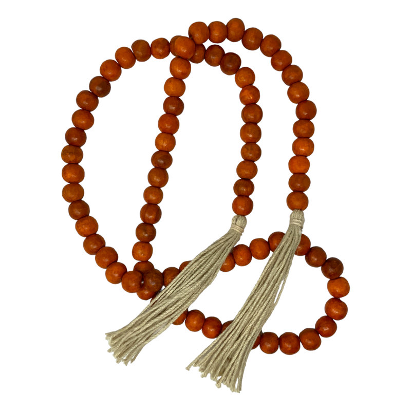 Boho Bead Garland-Nutmeg, Nutmeg