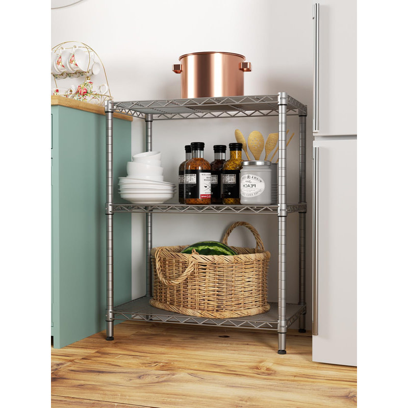 Tablettes de rangement réglables, Argent argent, H 69 po x l 21,25 po x P 11,41 po