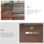 Bureau de réception rectangulaire en bois manufacturé Retro